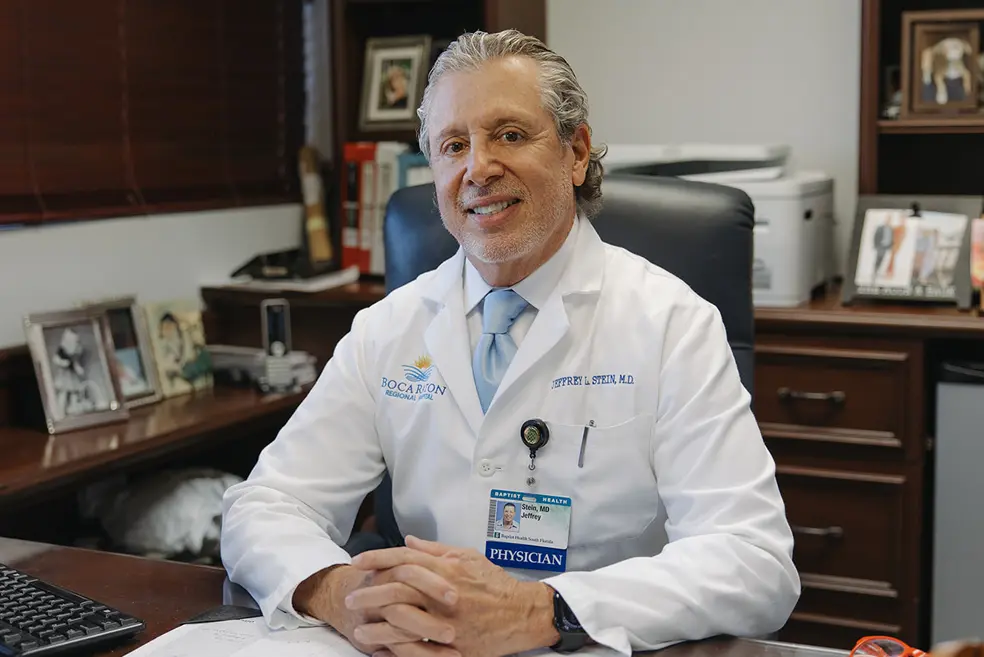 Dr. Jeffrey Stein in his Boca Raton office